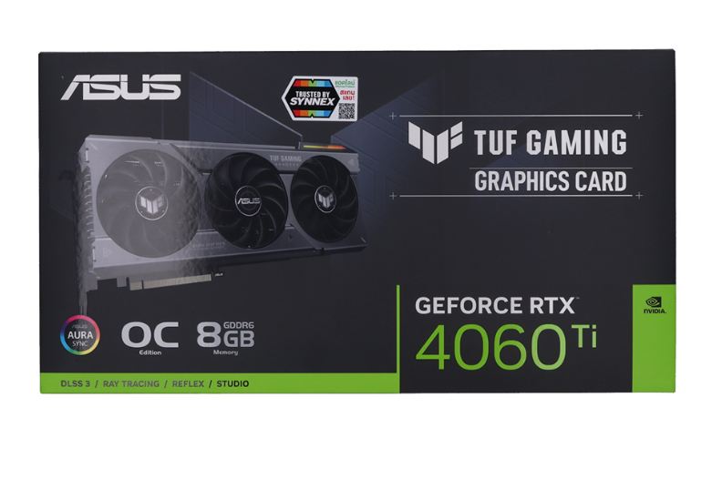 VGA (การ์ดแสดงผล) ASUS TUF GAMING GEFORCE RTX 4060 TI 8GB GDDR6 OC EDITION (TUF-RTX4060TI-O8G-GAMING) การ์ดจอ ราคา 37,900 บาท*ส่งฟรี