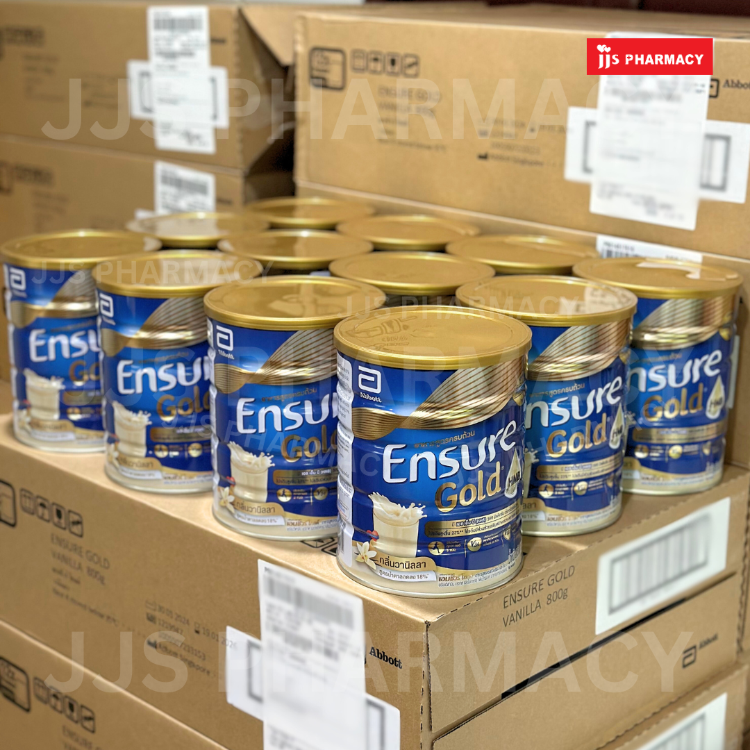 Ensure Gold Vanilla 800g X12 เอนชัวร์ โกลด์ กลิ่นวานิลลา ชนิดผง หมดอายุ 19/1/26 ราคา 11,580 บาท*ส่งฟรี