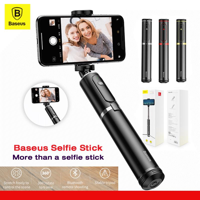 Baseus Selfie Stick Telescopic Stand Bluetooth (SUDYZP-D19) ไม้เซลฟี่ รองรับมุมการหมุนได้ 360 องศา