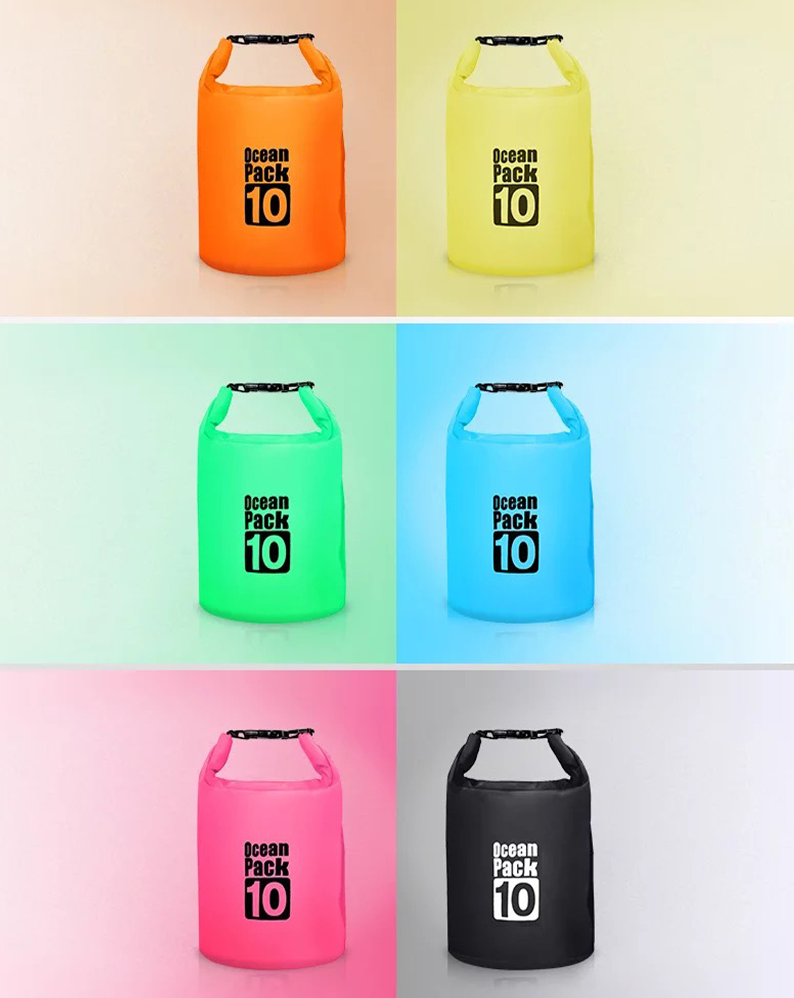 ภาพประกอบคำอธิบาย Ocean Pack 10L 6colors กระเป๋ากันน้ำขนาด10ลิตร มี6สีให้เลือก Ocean Pack 10L 6colors  10 liters waterproof bag ( available in 6 colors for choosing )