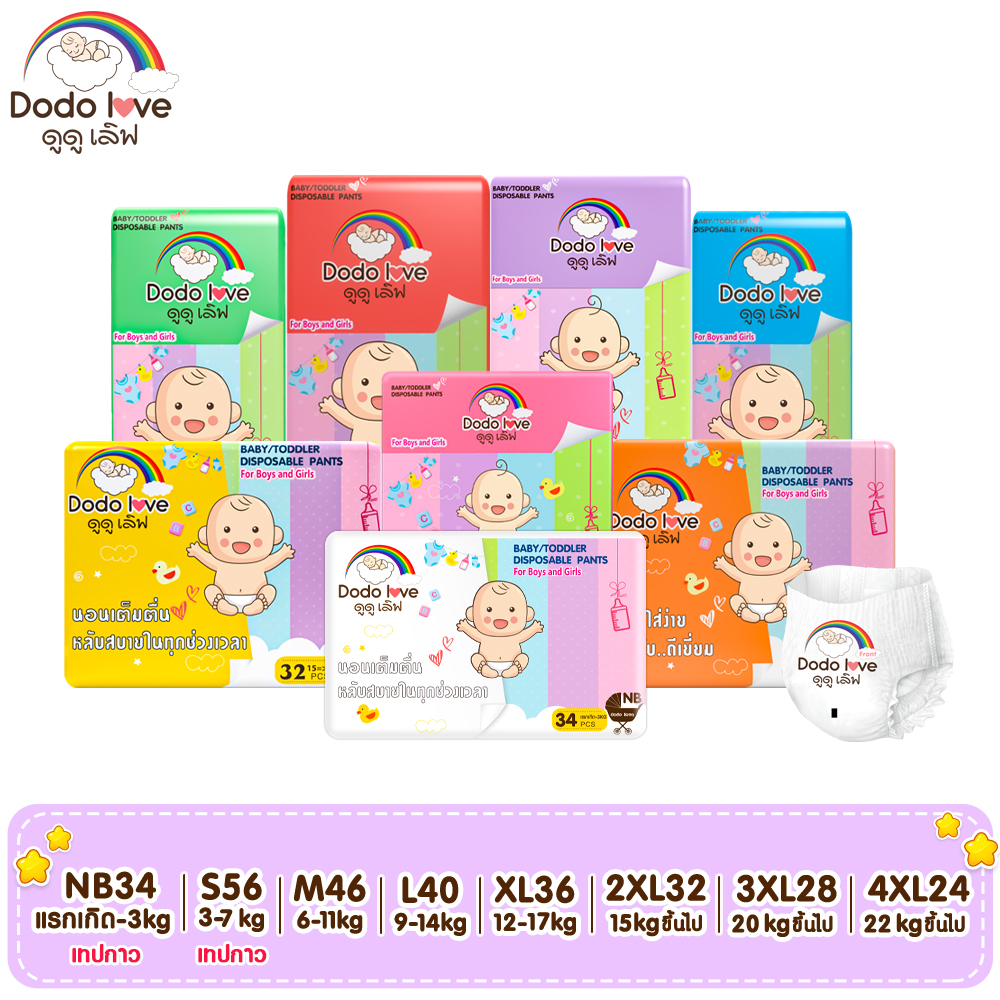ผ้าอ้อม Standard Soft กางเกงผ้าอ้อม (แพ็คเดี่ยว) ผ้าอ้อมสำเร็จรูป Size NB-4XL นุ่ม บางเบา ใส่สบาย ราคา 211 บาท*ส่งฟรี