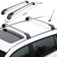 ProudNada แร็คหลังคา คานขวาง คู่ล็อครถบาร์หลังคา สำหรับรถยนต์ Top Rails Rack 122x20x12.5 ซม