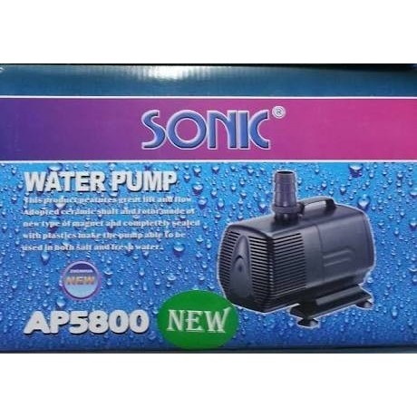 อุปกรณ์และอาหารสัตว์เลี้ยง Premium(พรีเมึ่ยม) โปรโมชั่นพิเศษ SONIC AP 5800 (รุ่นใหม่) ปั๊มน้ำบ่อปลา ปั้มน้ำพุ-น้ำตก ปั๊มน้ำ ตู้ปลา ปั๊มลม KM11.7377 ส่งฟรี ราคา 4,129 บาท*ส่งฟรี