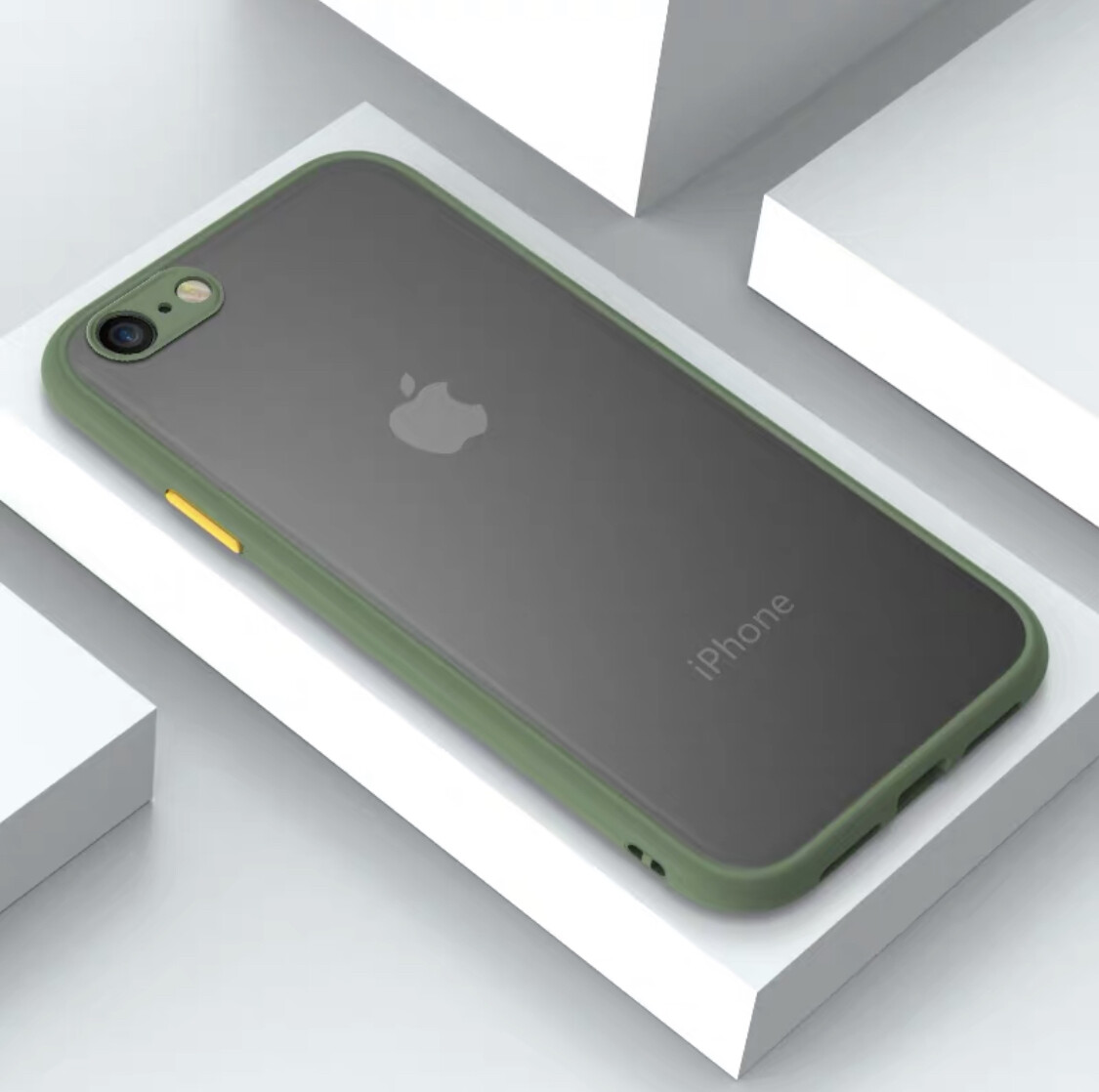 เคสกันกระแทก กันรอยกล้อง Case iPhone 6Plus / 6splus เคสปุ่มสีผิวด้าน ขอบนิ่มหลังแข็ง