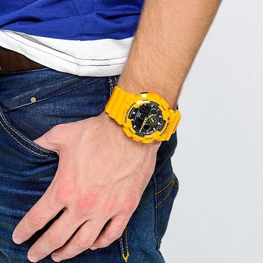 ภาพที่ให้รายละเอียดเกี่ยวกับ Win Watch shop Casio G-Shock นาฬิกาข้อมือ รุ่น GA-100A-9ADR (Bbee Limited Edition) สายเรซิ่น สีเหลือง- มั่นใจ ของแท้ 100% ประกัน CMG 1 ปีเต็ม