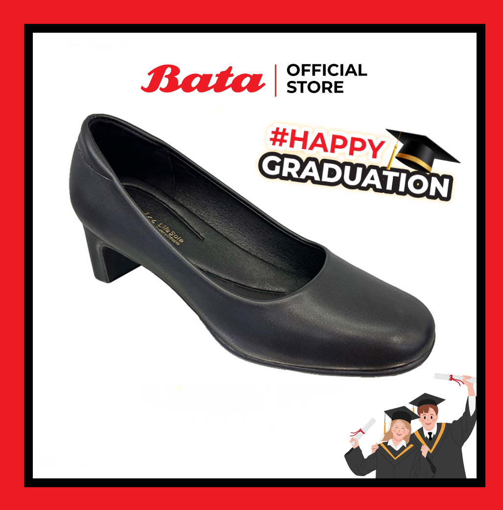 *Best Seller* Bata Baja Shoes, Dress Shoes, Graduation Shoes, Formal Shoes, Work Shoes for Women, 2 Inch Heel, Soft Sole, Comfortable to Wear, Black, Code 7516661 ราคา 659 บาท*ส่งฟรี