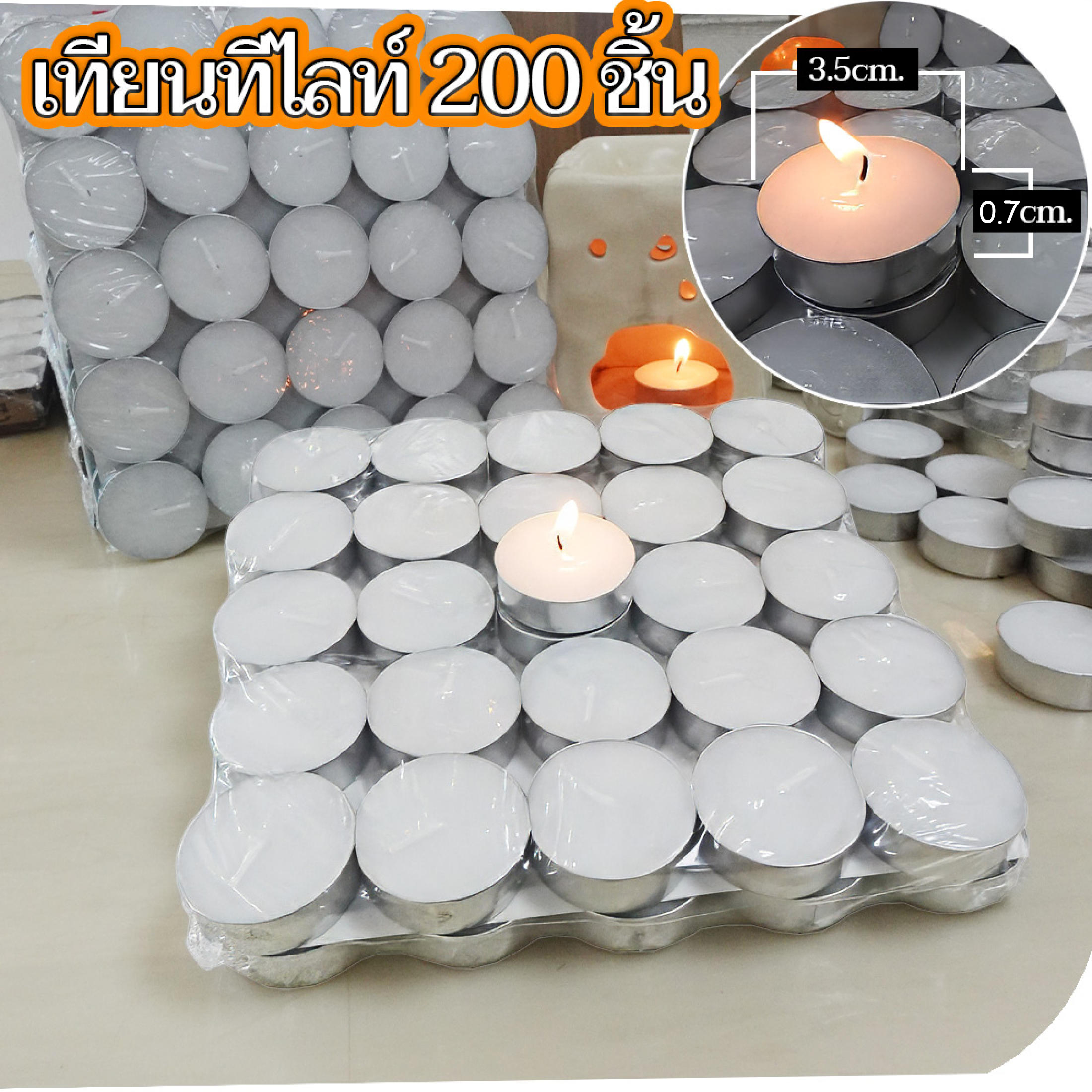 👍👍👍เทียน 100 ชิ้น เทียน ทีไลท์ เทียนทีไลท์ เทียนไข เทียนถ้วย เทียนประดับ สีขาว ไร้กลิ่น Candles