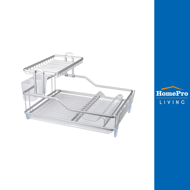 HomePro ชั้นคว่ำจานอลูมิเนียม 2 ชั้น มีถาดรองน้ำ SAKURA แบรนด์ KECH ราคา 799 บาท*ส่งฟรี