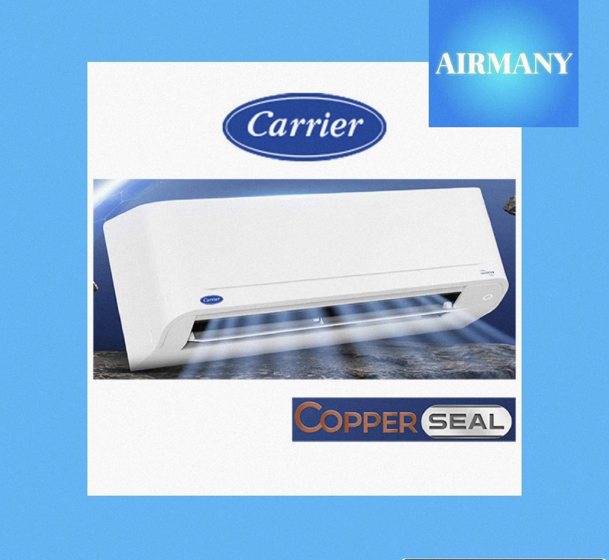 Carrier Wall Air Conditioner, Model Copper Seal, Copper10 Inverter, Size 9200-24000 Btu, Home Air Conditioner, Carrier Air Conditioner, Air Conditioning Equipment ราคา 11,090 บาท*ส่งฟรี