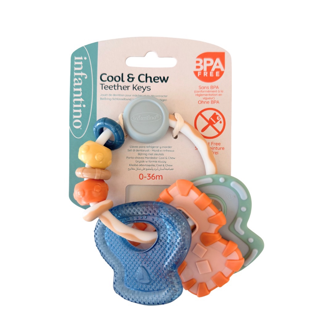 Infantino : Cool & Chew Teether Keys - Key-Shaped Teething Toys (Pastel Colors) ราคา 261 บาท*ส่งฟรี