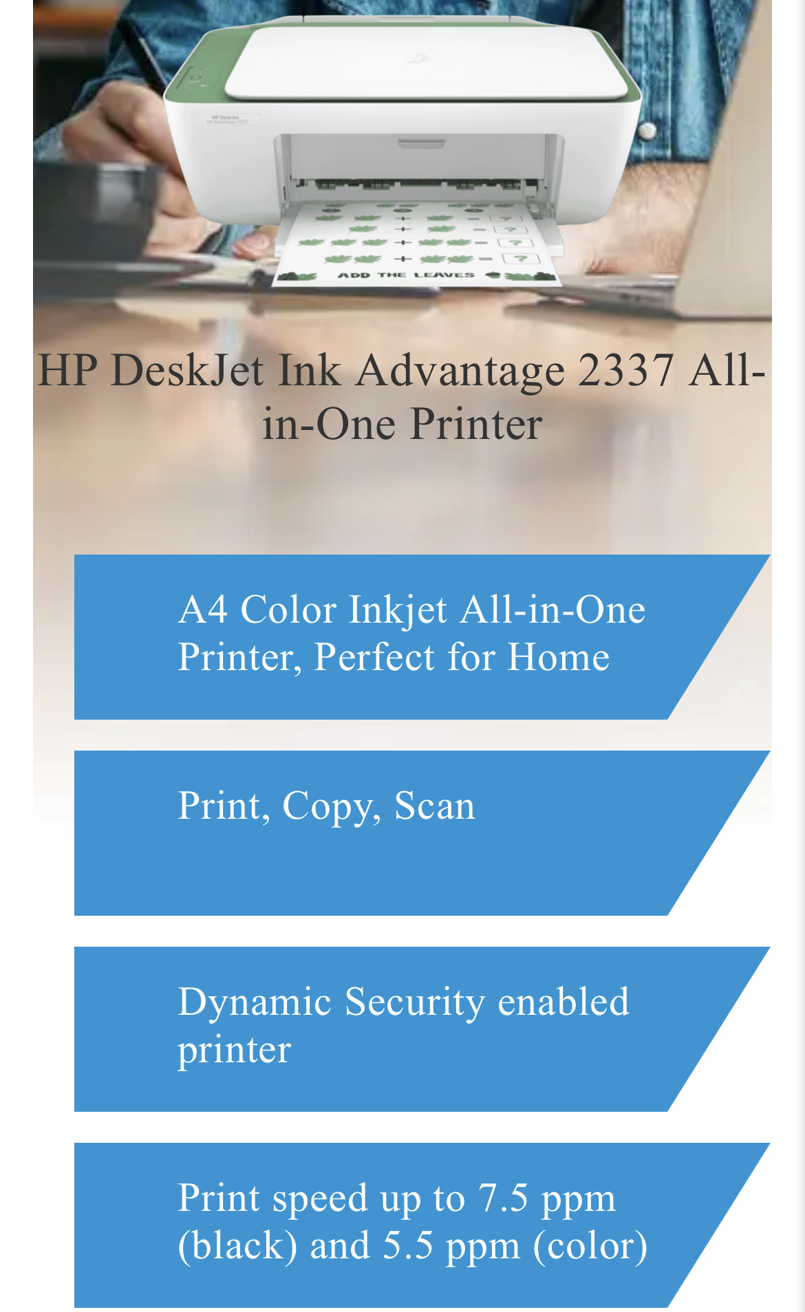 รูปภาพของ HP เครื่องพิมพ์มัลติฟังก์ชั่น พิมพ์/สแกน/ถ่ายเอกสาร สีและขาวดำ***รับประกันศูนย์***