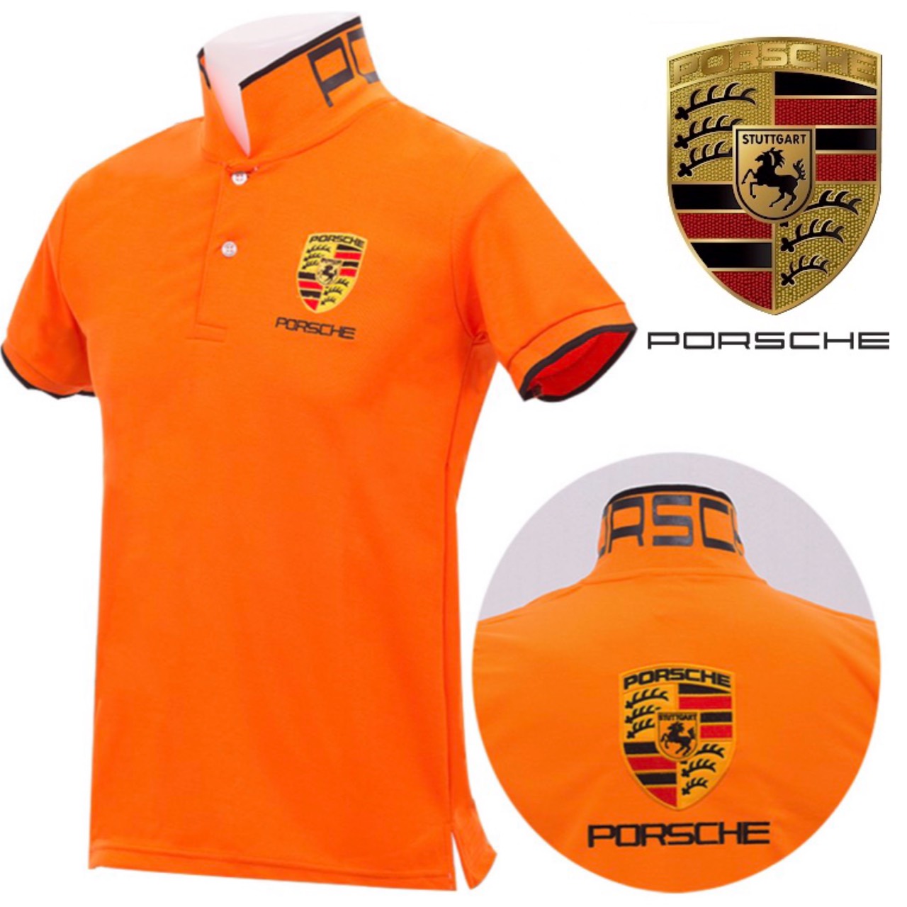 Sundee45 | เสื้อโปโล Porsche สำหรับผู้ชาย ผ้าดีมาก ใส่สบาย