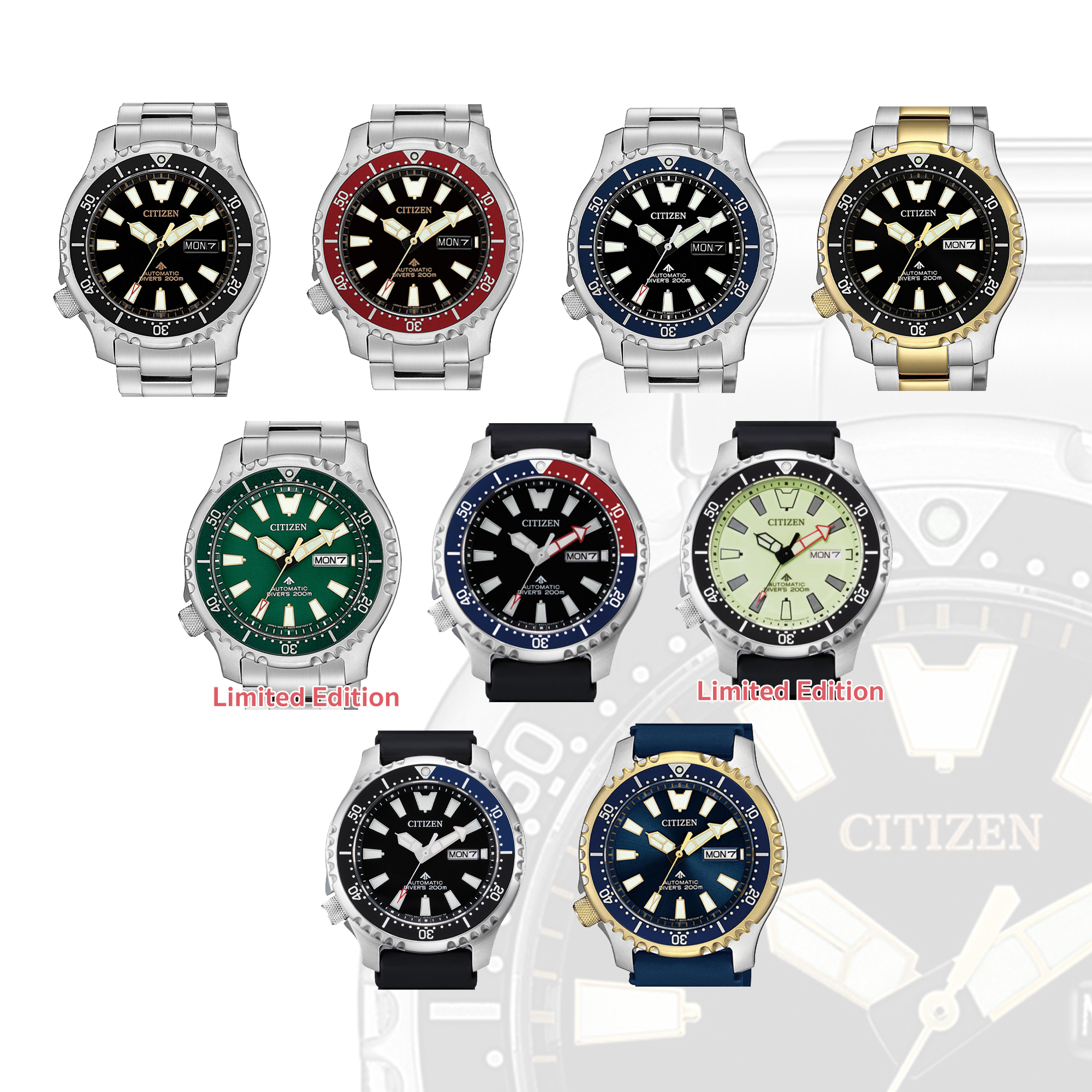 Citizen Promaster Fugu, Genuine Citizen Men's Watch, Stainless Strap, Automatic System, New Product, 1 Year Warranty from Thai Center, 12/24Hr Ny0090-86E, Ny0091-83E, Ny0094-85E, Ny0098-84E, Ny0099-81X, Ny0110-13E, Ny0111-11E, Ny0119-19X, Ny0096-12L ราคา 14,900 บาท*ส่งฟรี