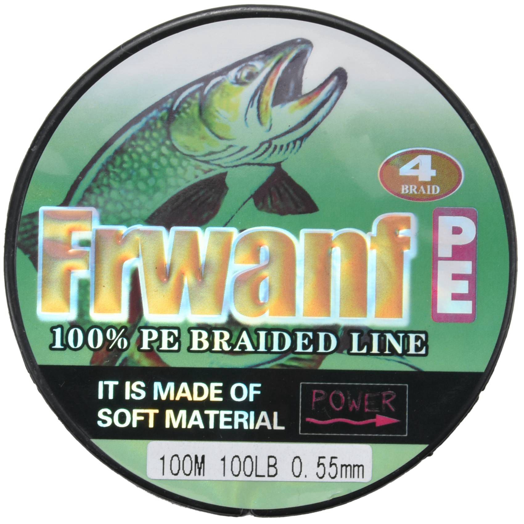 รายละเอียดเพิ่มเติมเกี่ยวกับ ด้ายตกปลา, สายพีอี, Frwanf 4 Strand 100M PE Braided Fishing Line 4 Strand Super Strong Milament Thread For Fishing Carp 100LB