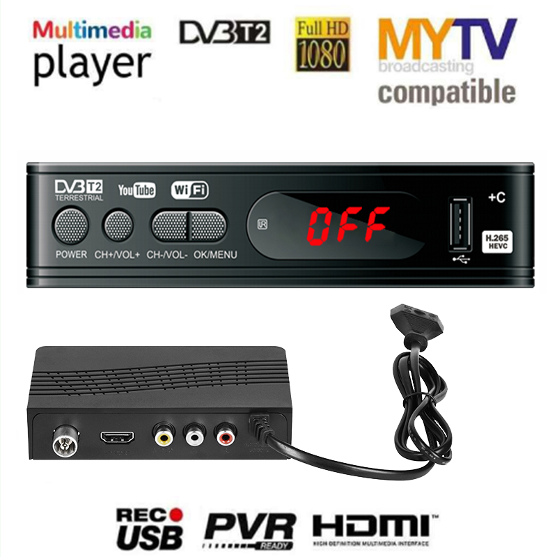 เกี่ยวกับสินค้า 【สปอตกรุงเทพ】H.265 DVB-T2 เครื่องรับสัญญาณทีวี HD 1080p เครื่องรับสัญญาณทีวีดิจิตอล DVB-T2 กล่องรับสัญญาณ Yo รองรับภาษาไทยTv Receiver Tuner
