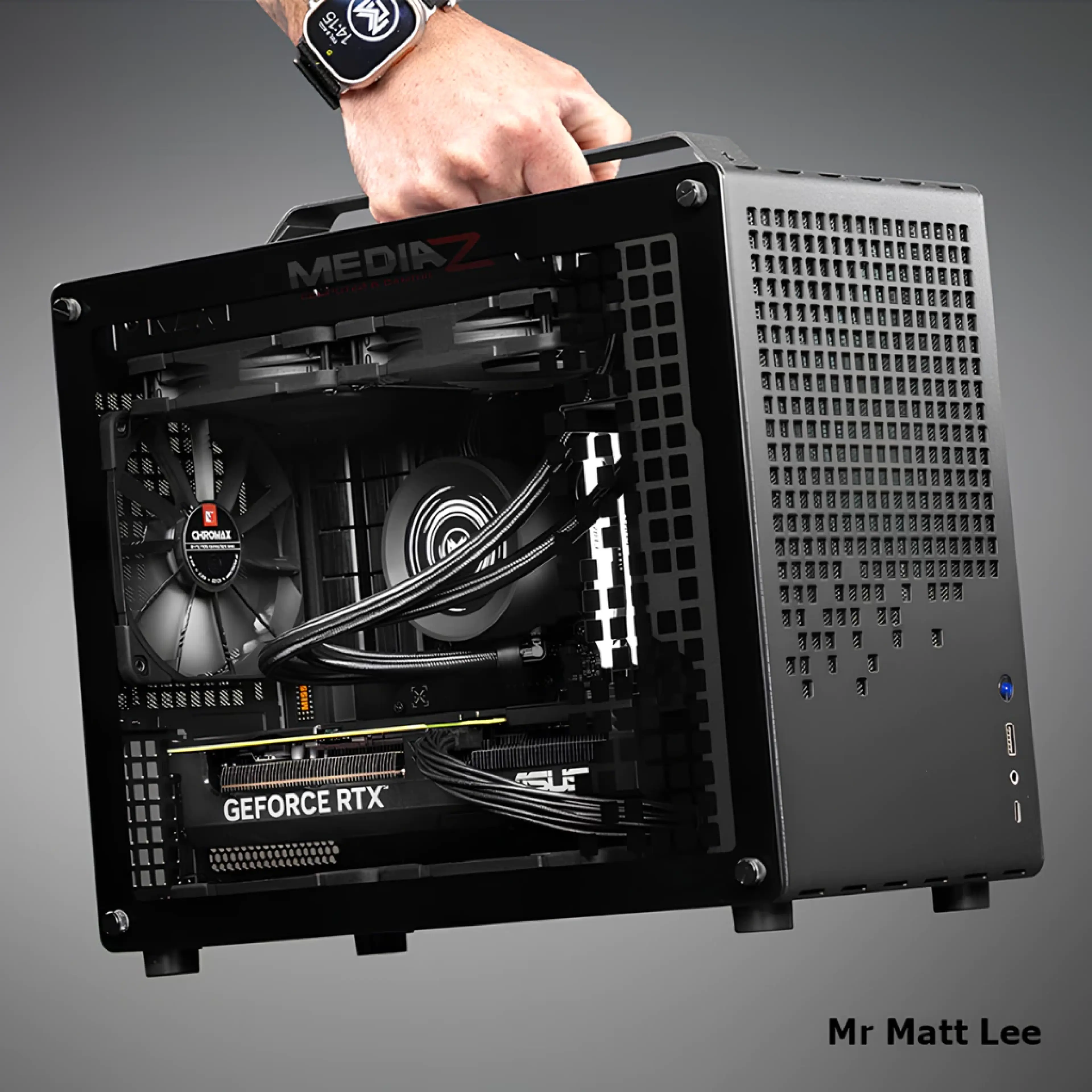 Luxury Matx Case, Small, Can Hold a Handle, Black, Tempered Glass, Jonsbo Z20 Black Microatx Case