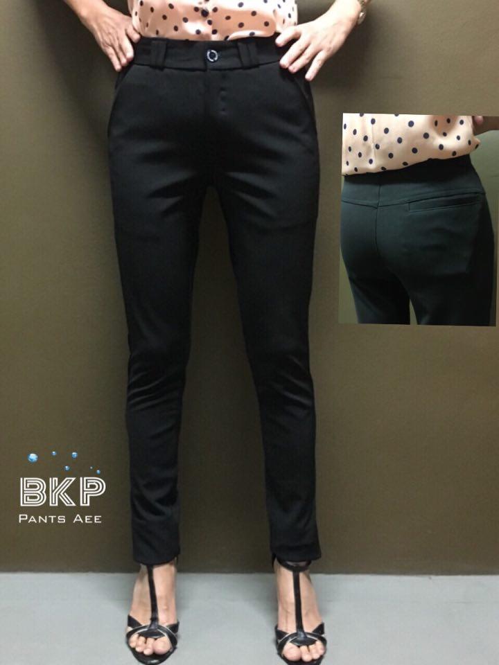 กางเกงขายาวผู้หญิง กางเกงใส่ทำงาน ทรง Slim Leg กระชับก้นและต้นขา ซิปหน้า