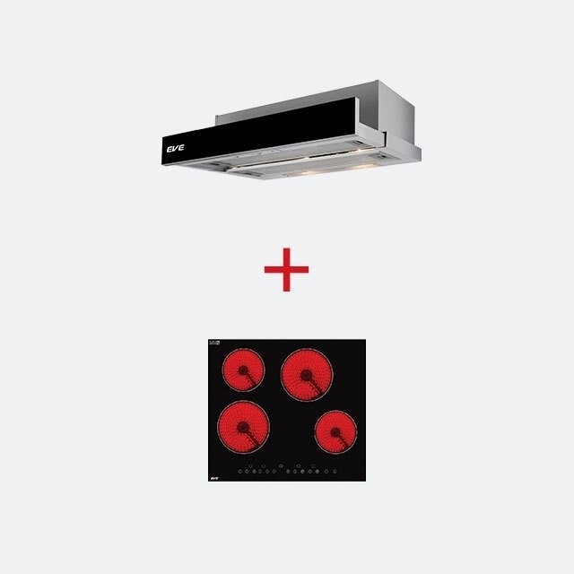 SET เตาไฟฟ้าเซรามิคฝัง HB60-4VC/TC + เครื่องดูดควัน HS-BG62-60 ราคา 18,990 บาท*ส่งฟรี