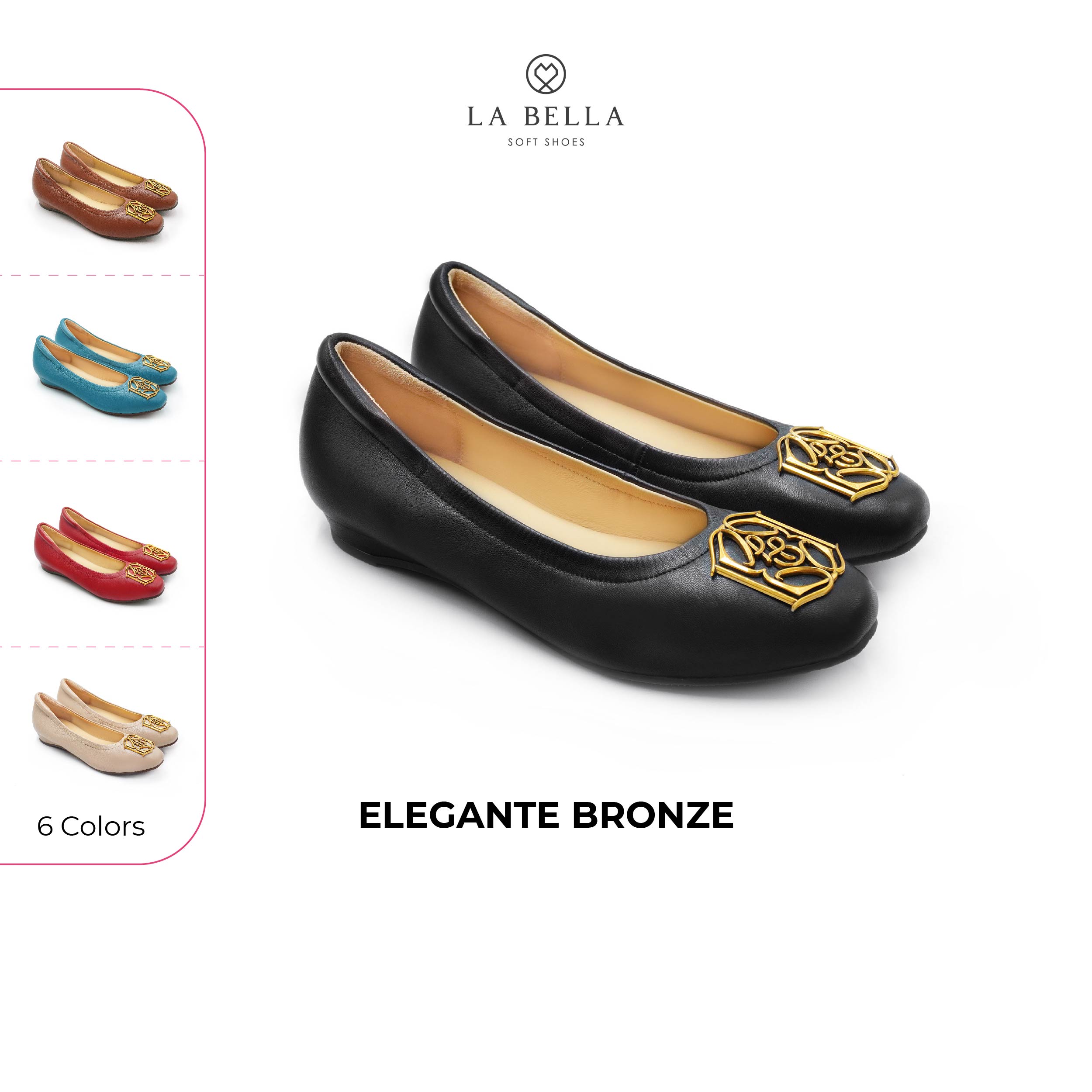 La Bella Sheepskin Casual Shoes, Model Elegante Bronze 6 COLOR ราคา 3,053 บาท*ส่งฟรี