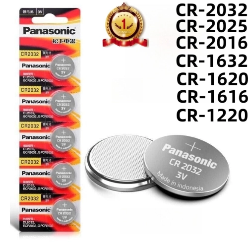 ถ่าน Panasonic CR2032 CR2025 CR2016 CR1632 CR1620 CR1616 CR1220 แบตเตอรี่รีโมทรถยนต์ แบตเตอรี่เมนบอร์ดคอมพิวเตอร์