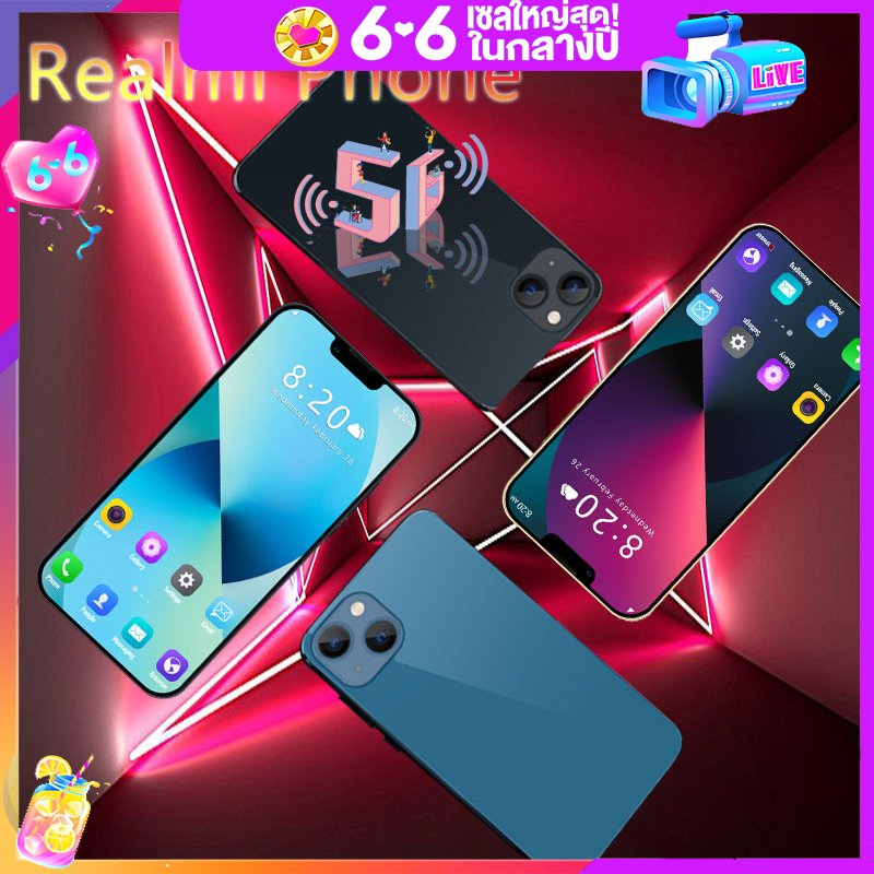 โทรศัพท์มือถือ Realmi i13 มือถือ 6.7inch เมณูภาษาไทย รองรับทุกซิม 8+256RAM Lithium-ion battery Face Recognition Wifi Android smart phone โทรศัพท์มือถือ มือถือ โทรศัพท์มือถือเรียวมี โทรศัพท