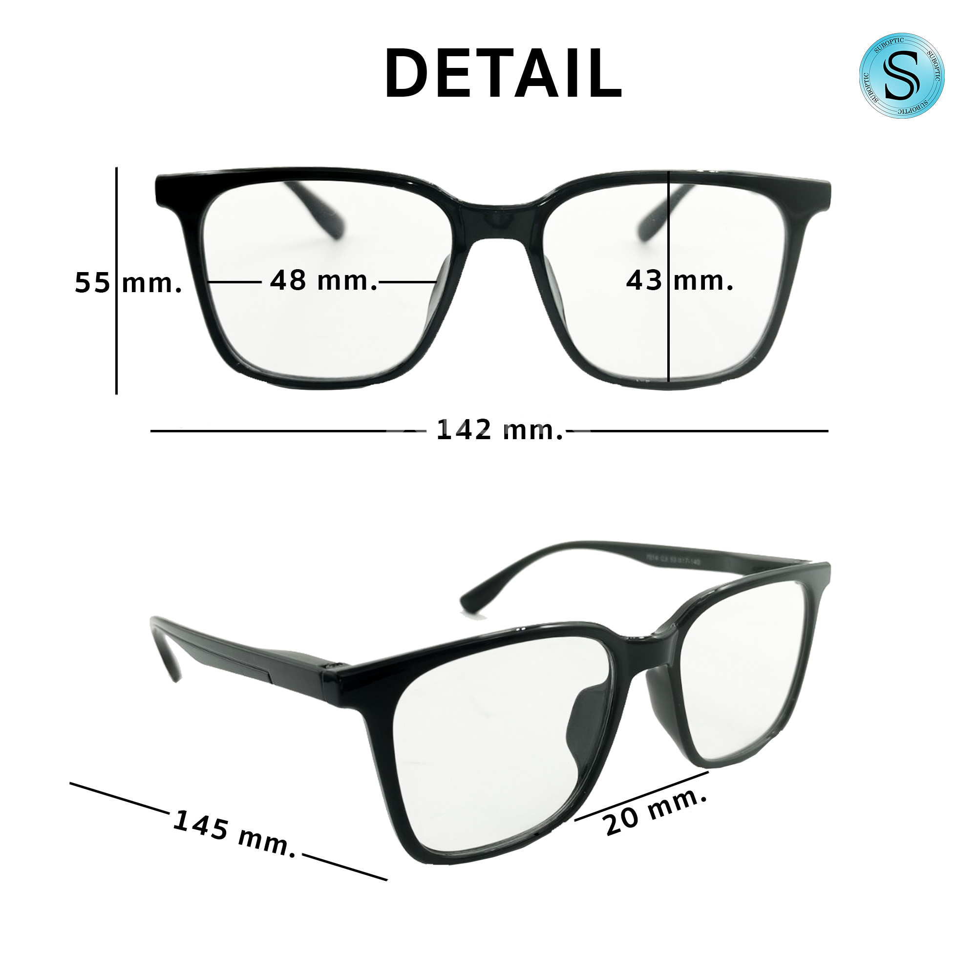 ภาพประกอบคำอธิบาย Sic แว่นสายตายาว ขาสปริง แว่นสายตา แว่นสายตาสำหรับอ่านหนังสือ แว่นตา+กรอบแว่น