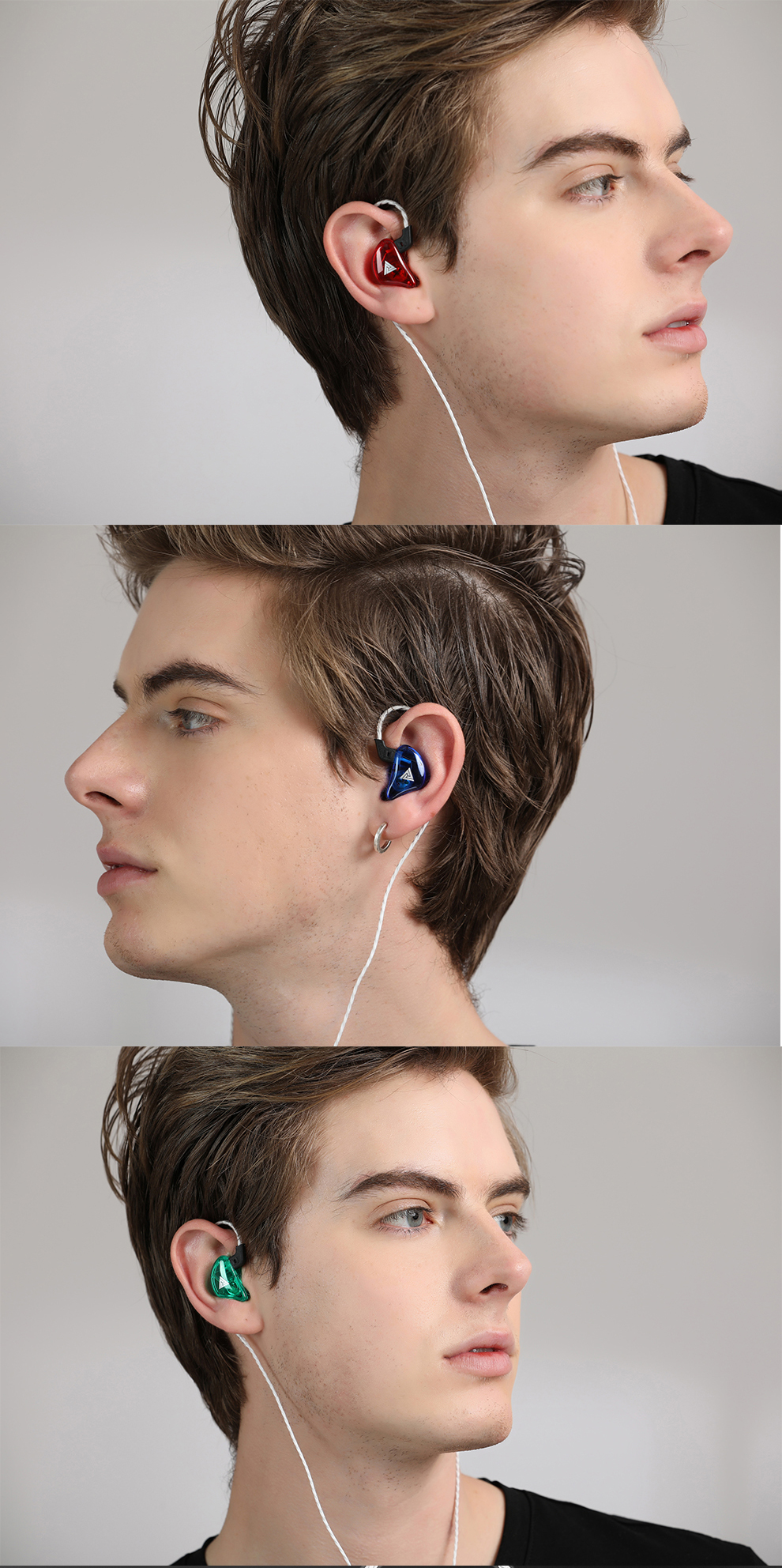 มุมมองเพิ่มเติมของสินค้า QKZ หูฟัง CK5 หูฟังใส่วิ่ง in ear Headphones คุณภาพดีงาม เสียงดี เบสแน่น โดนใจคนฟังเพลง HI-FI ไฮไฟ คล้องหู หูฟังอินเอียร์ สายยาว 1.2 เมตร