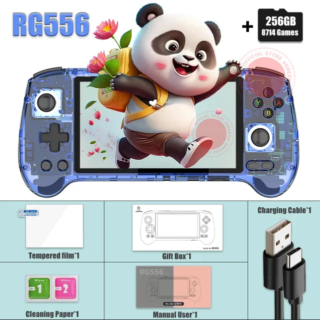 Anbernic Rg556 Handheld Game Console 5.48-Inch Amoled Screen Android 13 Game Player 1080*1920 Resolution 8Gb Lpddr4X 128g Ufs2.2 ราคา 10,253 บาท*ส่งฟรี