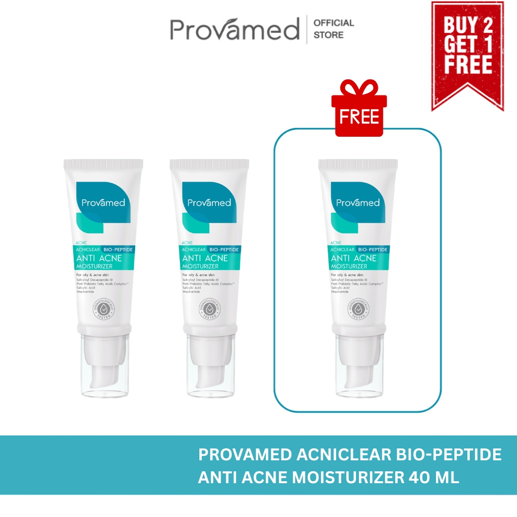 (Buy 2 Get 1 Free) [Free Shipping] Provamed Acniclear Bio-Peptide Anti Acne Moisturizer 40 ml - Provamed Bio-Peptide Moisturizer. ราคา 1,590 บาท*ส่งฟรี