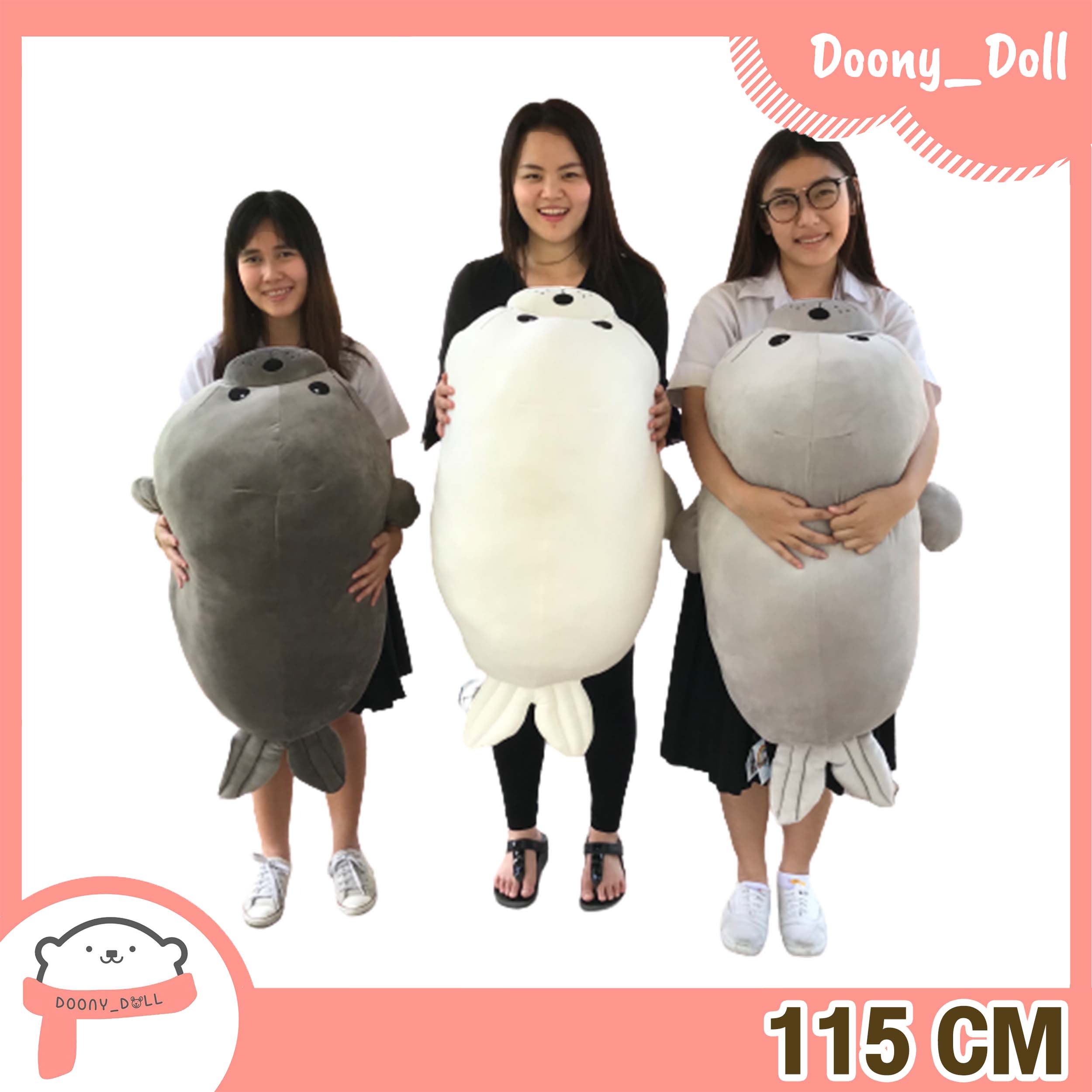 ??เก็บโค้ดลดเพิ่ม25บาท??Doony_doll ส่งเร็ว จากกทม ตุ๊กตาแมวน้ำอุ๋งๆ 115CM ตุ๊กตาตัวใหญ่ๆ ของขวัญวันเกิด ของขวัญให้แฟน ของขวัญปีใหม่  วาเลนไทน์ ของขวัญปัจฉิม หมอนข้าง