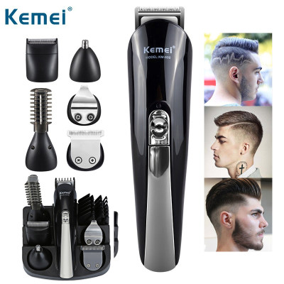 Realme Kemei SUPER GROOMING KIT 11in1 รุ่น KM-600 ชุดเครื่องจัดแต่งทรงผม ปัตตาเลี่ยน ชาร์ตไฟได้ เครื่องโกนหนวด ตัดขนจมูก ตัดผมสั้น ที่ตัดผมไฟฟ้า เครื่องตัดผม ตัดขน บัตตาเลี่ยน โกนผม โกนขน แบตตาเลี่ยน แบบไร้สาย