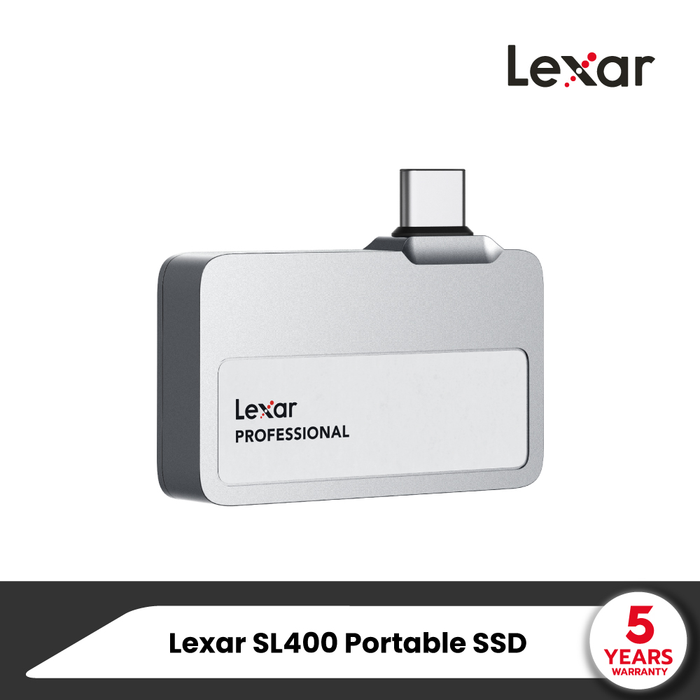 Lexar Professional SL400 Go Portable SSD 1TB (LSL400X001TRNS) Write 1000MB/s Read 1050MB/s USB 3.2 Gen 2x2 4K 60fps ราคา 5,590 บาท*ส่งฟรี