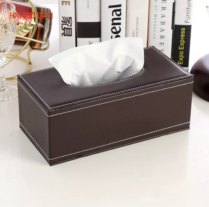 Leather car tissue box pu paper box hotel guest room paper box ราคา 88 บาท*ส่งฟรี