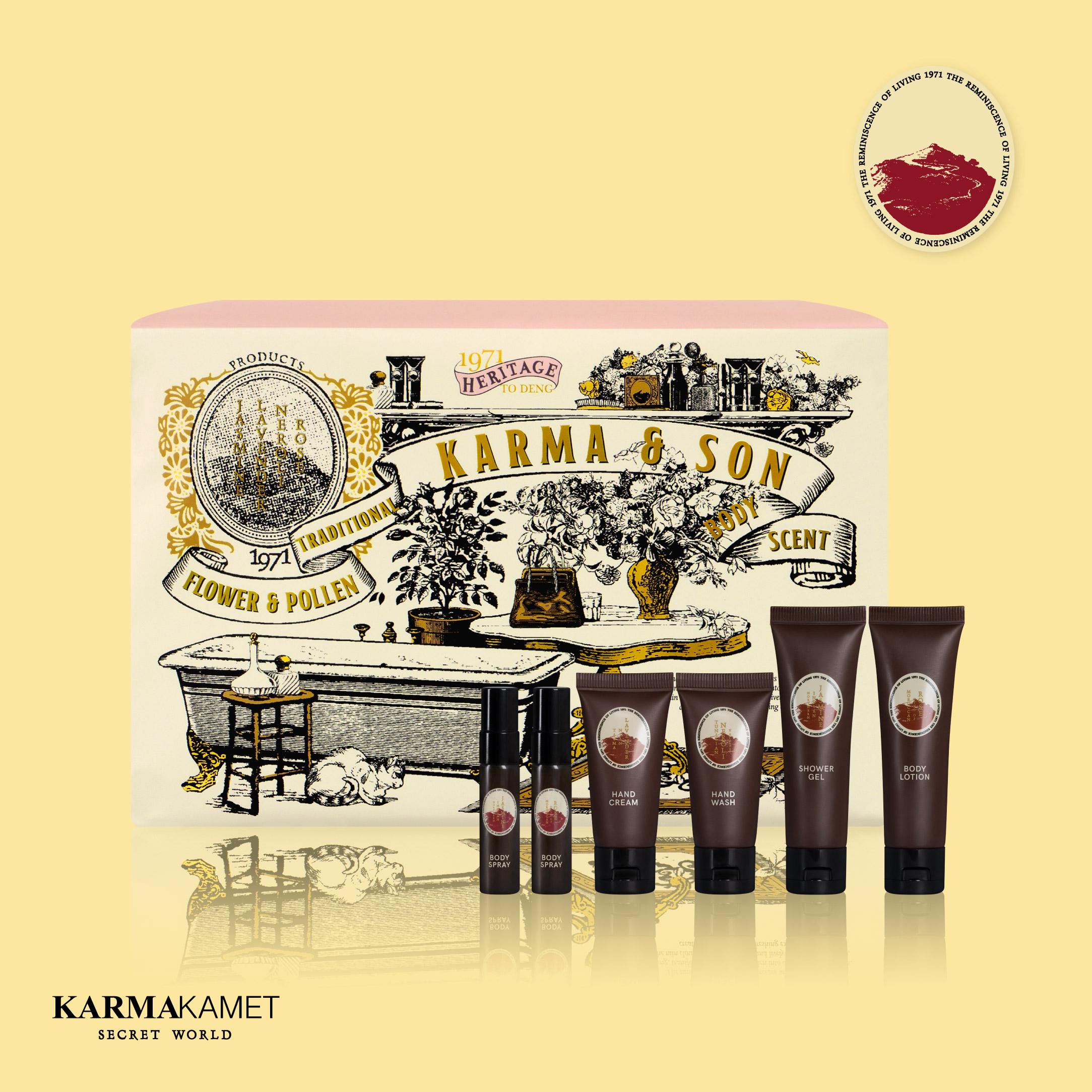 KARMAKAMET | Body Scent Set / 1971 To Deng Karma & Son | เจลอาบน้ำ โลชั่นบำรุงผิว เจลล้างมือ ครีมบำรุงมือ พกพา ของขวัญ ราคา 990 บาท*ส่งฟรี