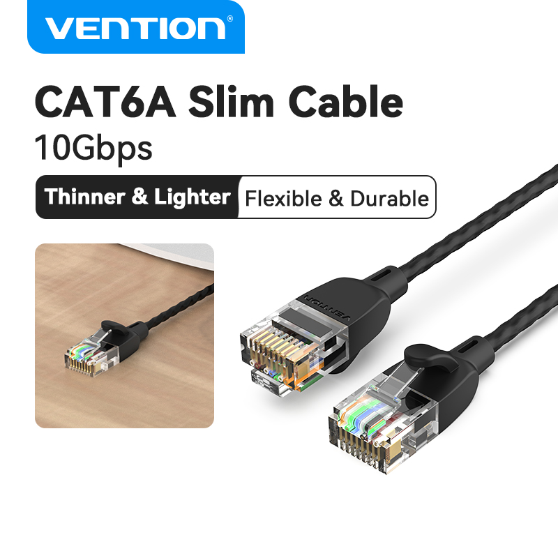 [Vention Cat6 1000Mbps high speed network cable Cat 6A Link router cable Lan 1 2 3 5M 10 m LAN cable vention Cat6A LAN cable short Ethernet cable 10Gbps UTP RJ45 connector slim Ethernet patch cable,Vention Cat6A short cable LAN LAN cable Ethernet Cable BC