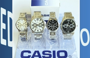 สินค้า (พร้อมกล่อง) นาฬิกาข้อมือ นาฬิกาแฟชั่น สายเหล็ก นาฬิกาcasio ผู้ชายและผู้หญิง Q ควอตซ์ คาสิโอ้ RC619