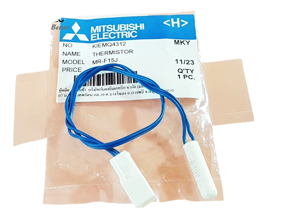 อะไหล่ของแท้/KIEMQ4312/เซ็นเซอร์ตู้เย็นมิตซูบิชิ/Mitsubishi THERMISTOR (DEF) /เทอร์มิสเตอร์(ละลายน้ำแข็ง) ราคา 330 บาท*ส่งฟรี