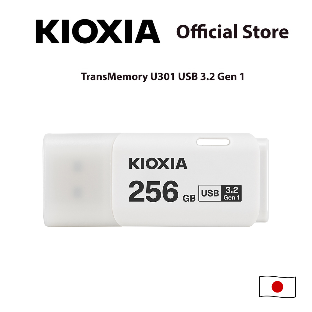 KIOXIA TransMemory U301 White USB3.2 Gen 1 Flash Drive - 256GB ราคา 1,599 บาท*ส่งฟรี