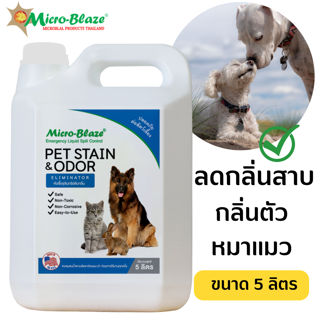 Micro-Blaze PET 5 ลิตร พร้อมส่งฟรี ไมโคร-เบลส จุลินทรีย์สูตรกำจัดกลิ่นเหม็นอันไม่พึ่งประสงค์ของสัตว์เลี้ยงแสนรัก สุนัข แมว ทรายแมว กลิ่นหอม ราคา 6,700 บาท*ส่งฟรี