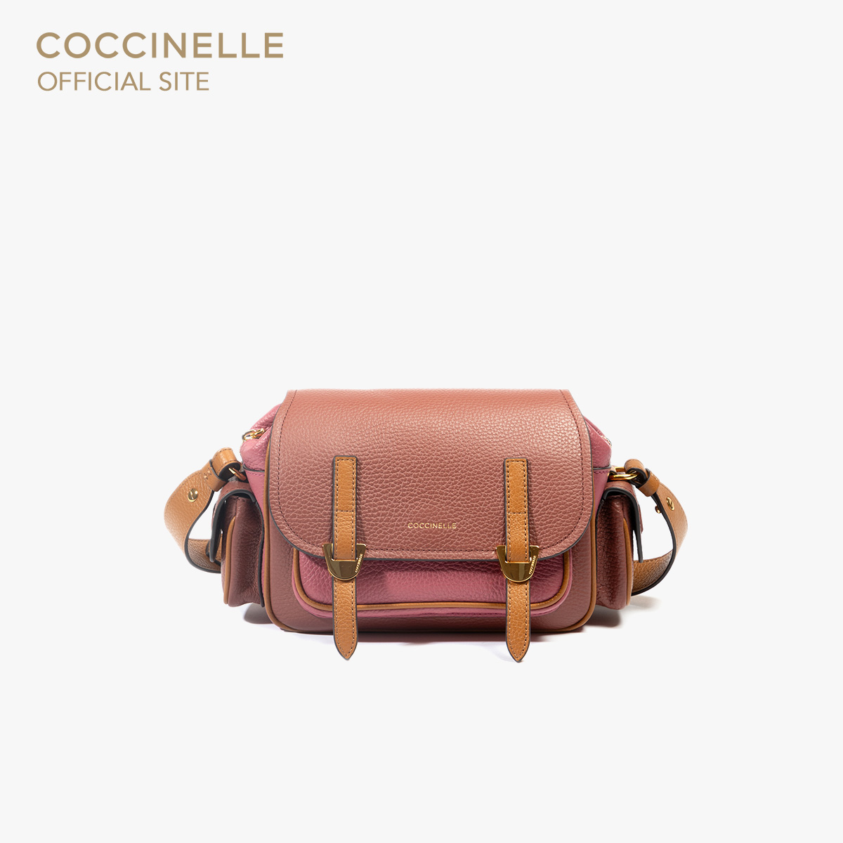 COCCINELLE CAMPUS CROSSBODY BAG 150201 BRANDY/ROSEWOOD/CUIR ราคา 15,900 บาท*ส่งฟรี