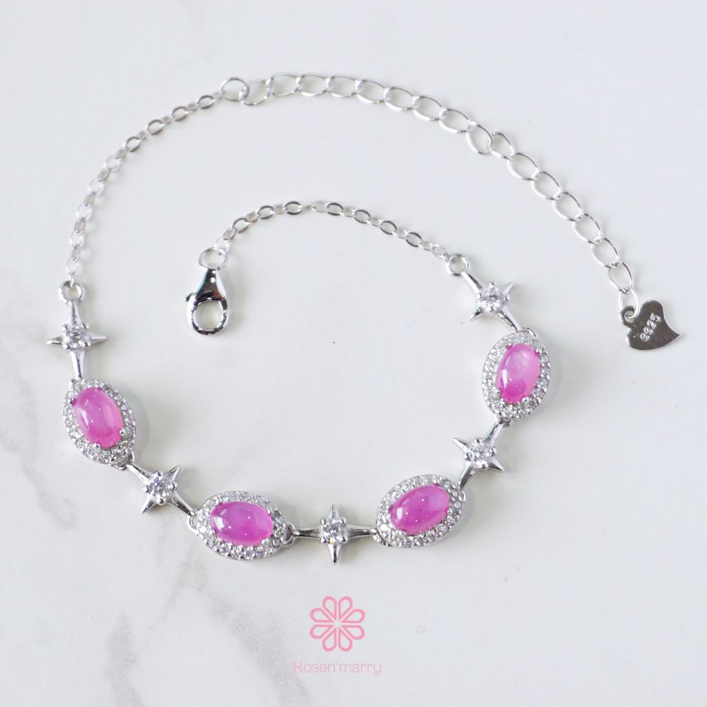Natural Ruby Bracelet Sterling Silver 925 , Gift for her , Birthday Gift , Birthstone ราคา 2,240 บาท*ส่งฟรี
