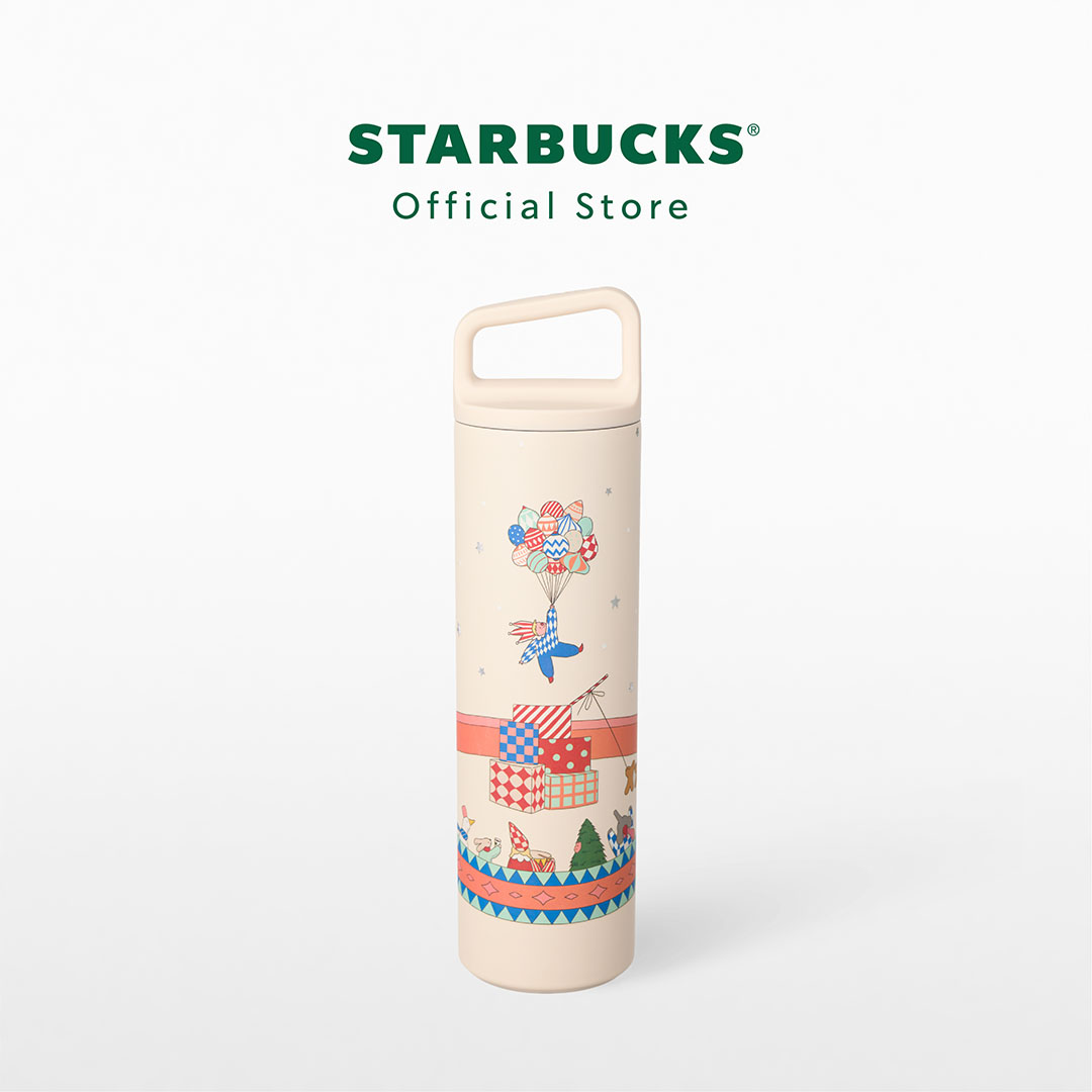 Starbucks Stainless Steel Holiday Carnival Show Water Bottle 20oz. ขวดน้ำสตาร์บัคส์สแตนเลสสตีล ขนาด 20ออนซ์ A11160186 ราคา 1,650 บาท*ส่งฟรี