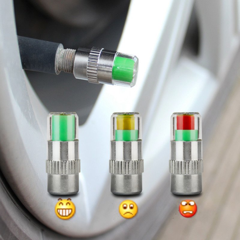 4 ชิ้น 2.0Bar 30PSI รถอัตโนมัติ Tire PRESSURE หน้าจอวาล์วหมวกต้นกำเนิดเซนเซอร์ตัวบ่งชี้ Eye Alert เครื่องมือวินิจฉัยชุด - นานาชาติ