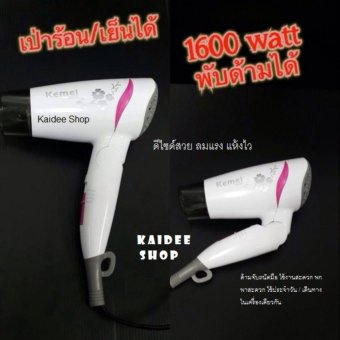 2561 ไดร์พกพา 1600 วัตต์ พับด้ามได้ เป่าลมร้อน/เย็นได้ ด้ามจับถนัดมือ พกพาสะดวก