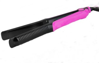 ประเทศไทย 2 In 1 Change BoardElectric Hair Care Curler Roller Waver Straightener and Curling Iron Ceramic Coating With Comb GB Plugs(Pink) - intl