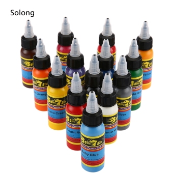 รีวิว นาน 30 มล./ขวด 14 สี L อย่างถาวรสักหมึกสีชุด (COLORMIX) ประกาศขาย นาน 30 มล./ขวด 14 สี L อย่างถาวรสักหมึกสีชุด (COLORMIX)