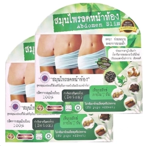 ภาพหน้าปกสินค้าAbdomen Slim สมุนไพร (สูตรใหม่จาก สมุนไพร ม.รังสิต) กล่องละ 30 แคปซูล (2 กล่อง) ที่เกี่ยวข้อง