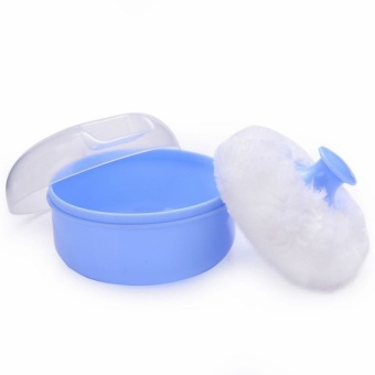 เสนอราคา Baby Soft Face Body Cosmetic Powder Puff Sponge Box Case Containerblue - intl รีวิวพันทิป Baby Soft Face Body Cosmetic Powder Puff Sponge Box Case Containerblue - intl