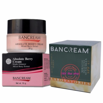 Ban Cream A.B.C. Absolute Berry Cream 10 กรัม + Miracle Silicone Sunscreen SPF 45 ครีมกันแดดมิราเคิลซิลิโคน สีเนื้อ 10 g. Ban Cream A.B.C. Absolute Berry Cream 10 กรัม + Miracle Silicone Sunscreen SPF 45 ครีมกันแดดมิราเคิลซิลิโคน สีเนื้อ 10 g.