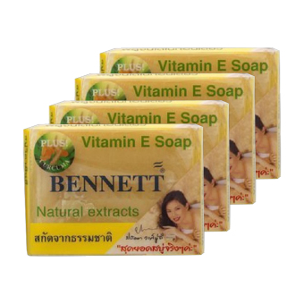 BENNETT สบู่วิตามินอีสูตรขมิ้น 130g (แพ็ก 4) BENNETT สบู่วิตามินอีสูตรขมิ้น 130g (แพ็ก 4)